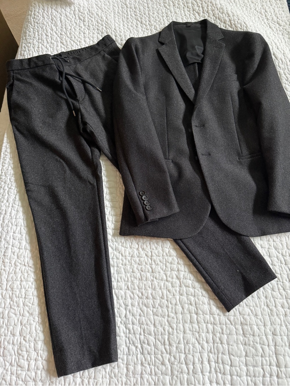 Hugo Boss Men's Black Two-Piece Blazer & Drawstring Trousers